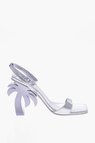 Lamé Leather Sandals PALM HEEL with Iconic Heel 10cm