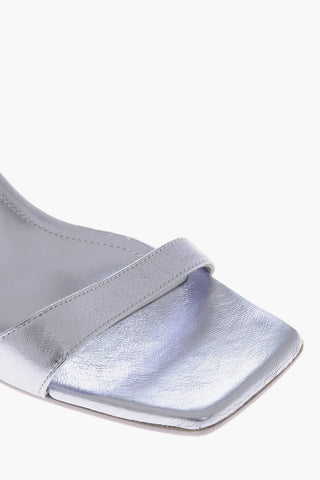 Lamé Leather Sandals PALM HEEL with Iconic Heel 10cm