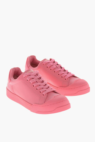 Sneakers Basse in Pelle con Punta in Gomma