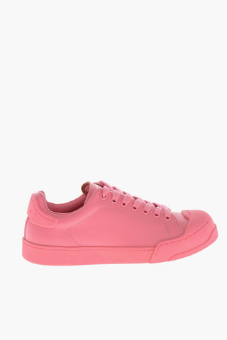 Sneakers Basse in Pelle con Punta in Gomma
