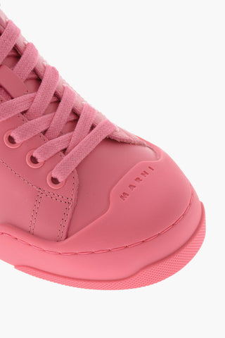 Sneakers Basse in Pelle con Punta in Gomma