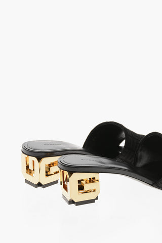 Open-Toe-Mules aus Jacquardstoff mit 5 cm Iconic-Absatz
