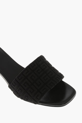 Open-Toe-Mules aus Jacquardstoff mit 5 cm Iconic-Absatz