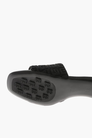 Open-Toe-Mules aus Jacquardstoff mit 5 cm Iconic-Absatz