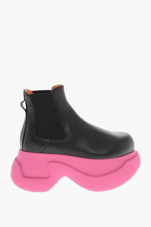Chelsea-Stiefeletten aus Leder mit 8 cm Chunky-Sohle