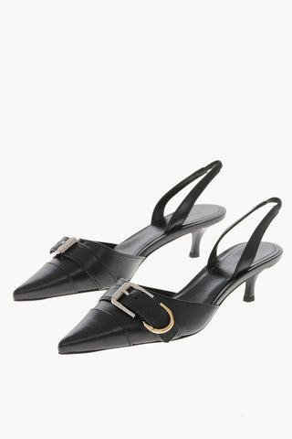 Slingbacks VOYOU aus Leder mit vorderer Schnalle