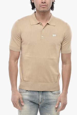 Knit Polo With Applied Logo