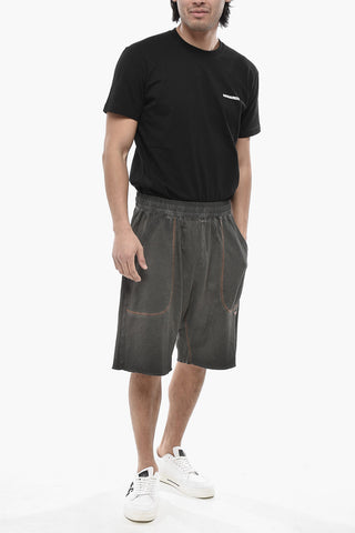 Shorts in Felpa P-BASK con Dettagli a Contrasto