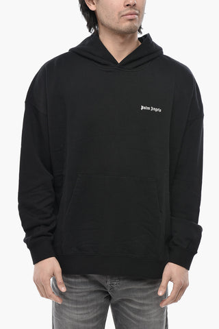 Felpa Hoodie in Cotone Garzato CLASSIC LOGO con Tasca Frontale
