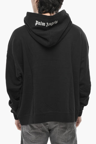 Felpa Hoodie in Cotone Garzato CLASSIC LOGO con Tasca Frontale