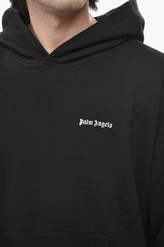 Felpa Hoodie in Cotone Garzato CLASSIC LOGO con Tasca Frontale