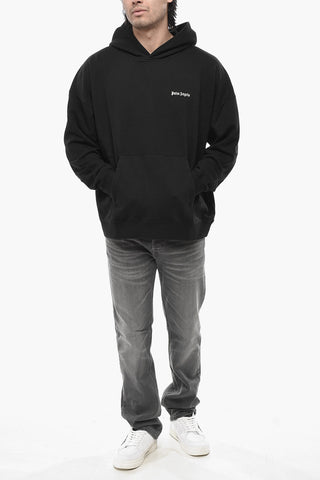 Felpa Hoodie in Cotone Garzato CLASSIC LOGO con Tasca Frontale
