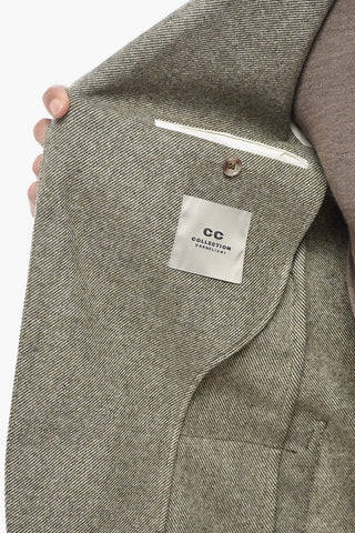 CC COLLECTION 울 혼방 재킷, 클래식 라펠