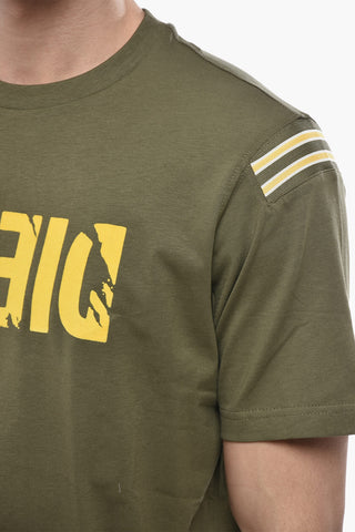 Baumwoll-Rundhalsshirt T-JUST-RIB Mit Velourslogo
