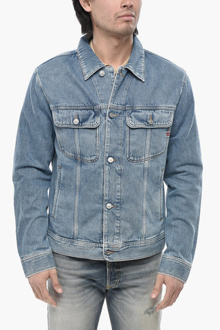 Denim-Jacke D-BARCY mit Logoknöpfen