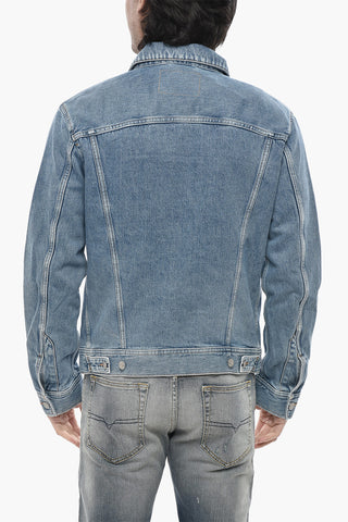Denim-Jacke D-BARCY mit Logoknöpfen