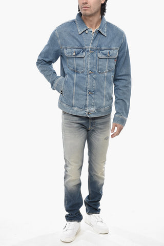 Denim-Jacke D-BARCY mit Logoknöpfen
