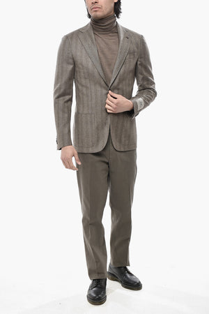 CC COLLECTION Jacke aus Schurwolle im Herringbone-Muster