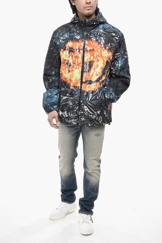 Gemusterte Windjacke J-WARRETT-POSTER Mit Kapuze