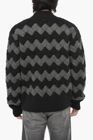 Wool-Blend Zip-Up Pullover ZIGZAG