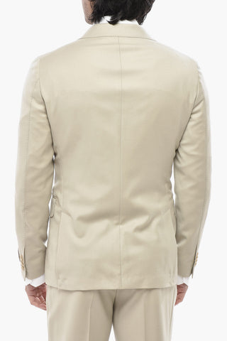 CC COLLECTION 더블브레스트 버진 울 정장 피크 라펠