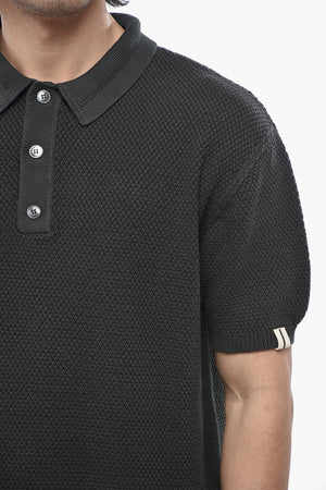 Polo 3 Bottoni MOSS STITCH in Maglia