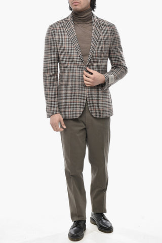 CC COLLECTION Jacke aus Schurwoll-Mix im Gingham-Karo
