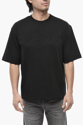 T-Shirt ICON aus Baumwolle mit Relief-Logo