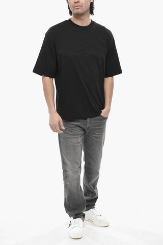 T-Shirt ICON aus Baumwolle mit Relief-Logo