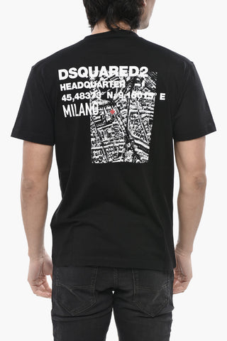 Rundhals-T-Shirt HEADQUARTER mit Druck auf der Rückseite