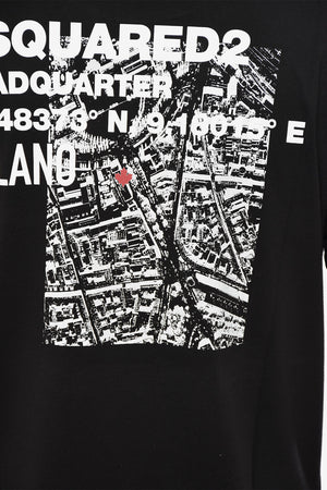 Rundhals-T-Shirt HEADQUARTER mit Druck auf der Rückseite