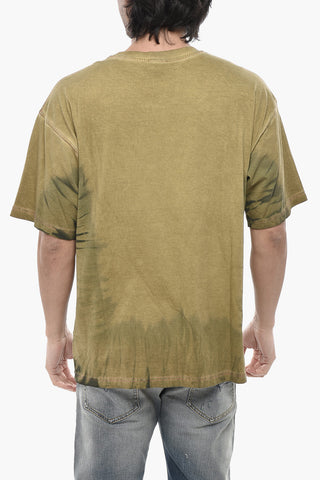 Baumwoll-Rundhalsshirt T-BOXT- Mit Acid-Wash-Effekt