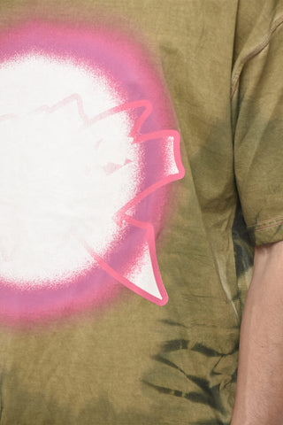 Baumwoll-Rundhalsshirt T-BOXT- Mit Acid-Wash-Effekt