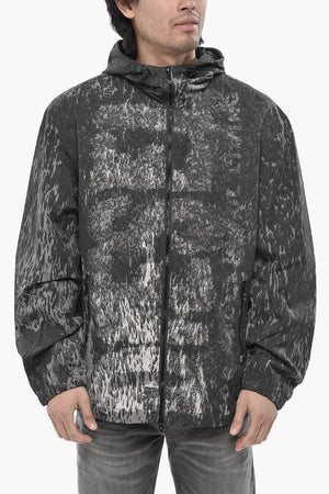 Nylon-Windjacke J-BRICK mit Acid-Wash-Effekt
