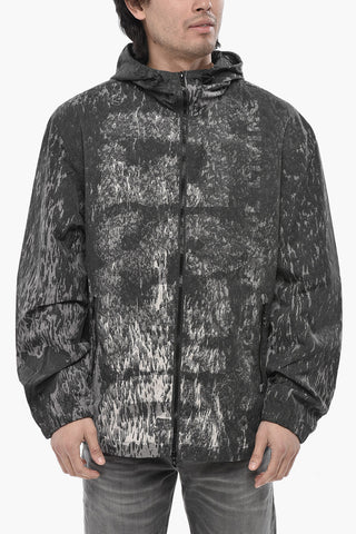 Nylon-Windjacke J-BRICK mit Acid-Wash-Effekt