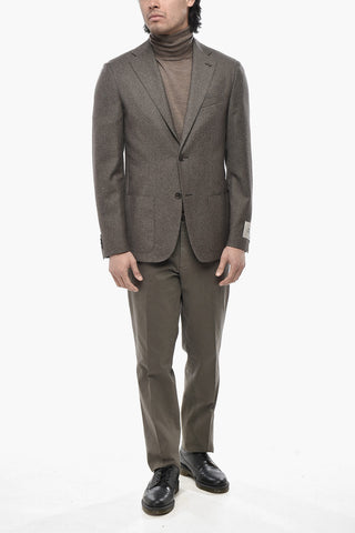 CC COLLECTION 버진 울 반안감 블레이저, 패치 포켓