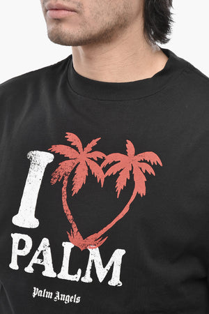 T-Shirt Girocollo I LOVE PALM con Stampa