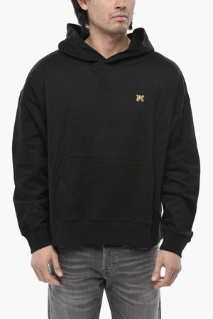 Felpa Hoodie MONOGRAM PIN in Cotone con Tasca Frontale