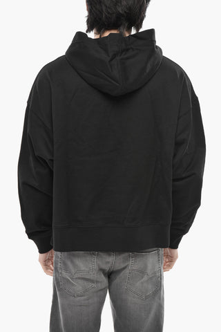 Felpa Hoodie MONOGRAM PIN in Cotone con Tasca Frontale