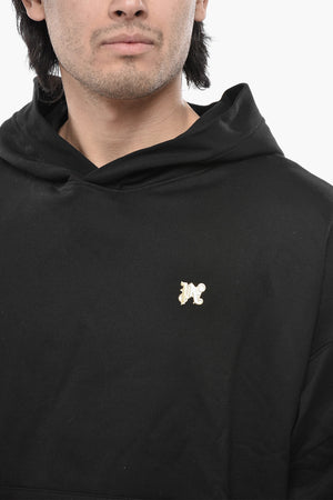 Felpa Hoodie MONOGRAM PIN in Cotone con Tasca Frontale