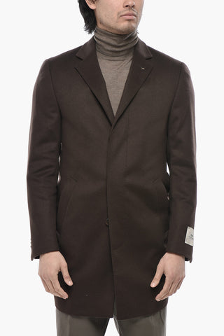 CC COLLECTION Plain Wool and Cashmere Coat
