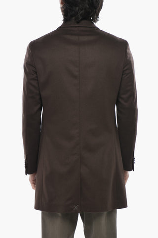 CC COLLECTION Plain Wool and Cashmere Coat