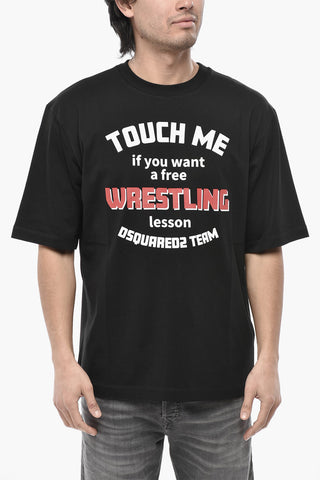 Rundhals-T-Shirt WRESTLING aus Baumwolle