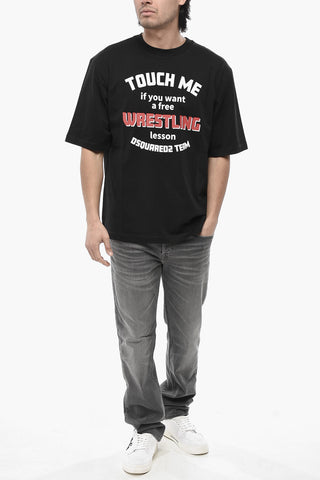Rundhals-T-Shirt WRESTLING aus Baumwolle