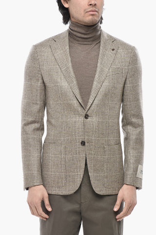CC COLLECTION Zweiknopf-Jacke aus Schurwolle mit District-Check