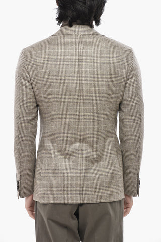 CC COLLECTION Zweiknopf-Jacke aus Schurwolle mit District-Check