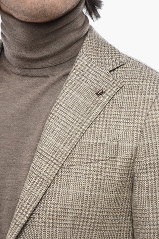 CC COLLECTION Zweiknopf-Jacke aus Schurwolle mit District-Check