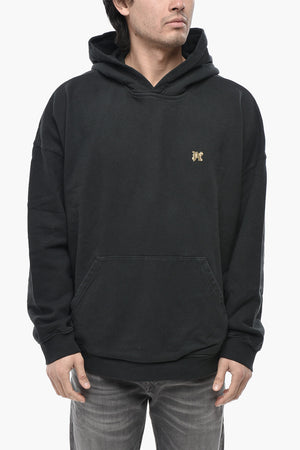 Felpa Hoodie BURNING MONOGRAM in Cotone Garzato