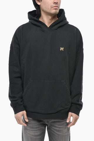 Felpa Hoodie BURNING MONOGRAM in Cotone Garzato