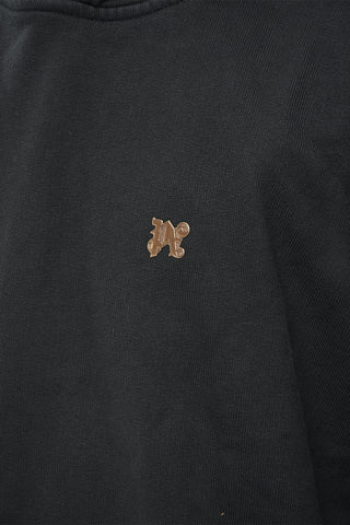 Felpa Hoodie BURNING MONOGRAM in Cotone Garzato